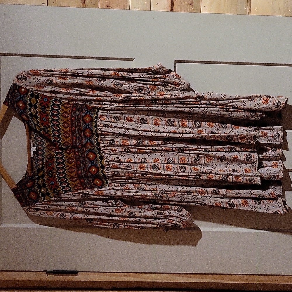 Boho Multicolored Babydoll Dress